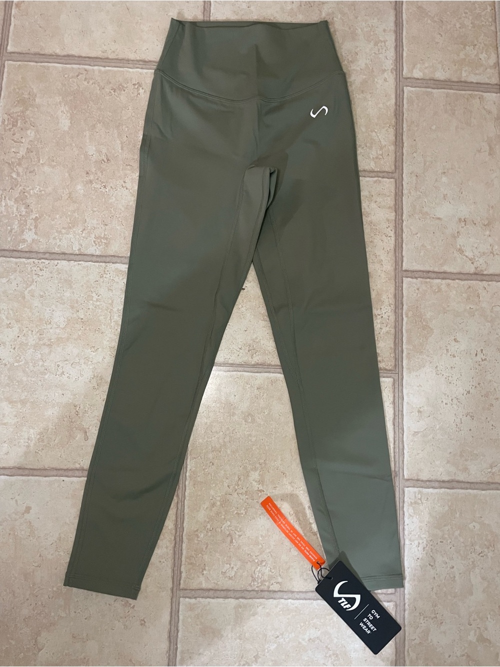 NWT TLF Apparel High-Waisted Olive Green Leggings